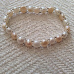 Fresh Water Pearl Bracelet White and Pink